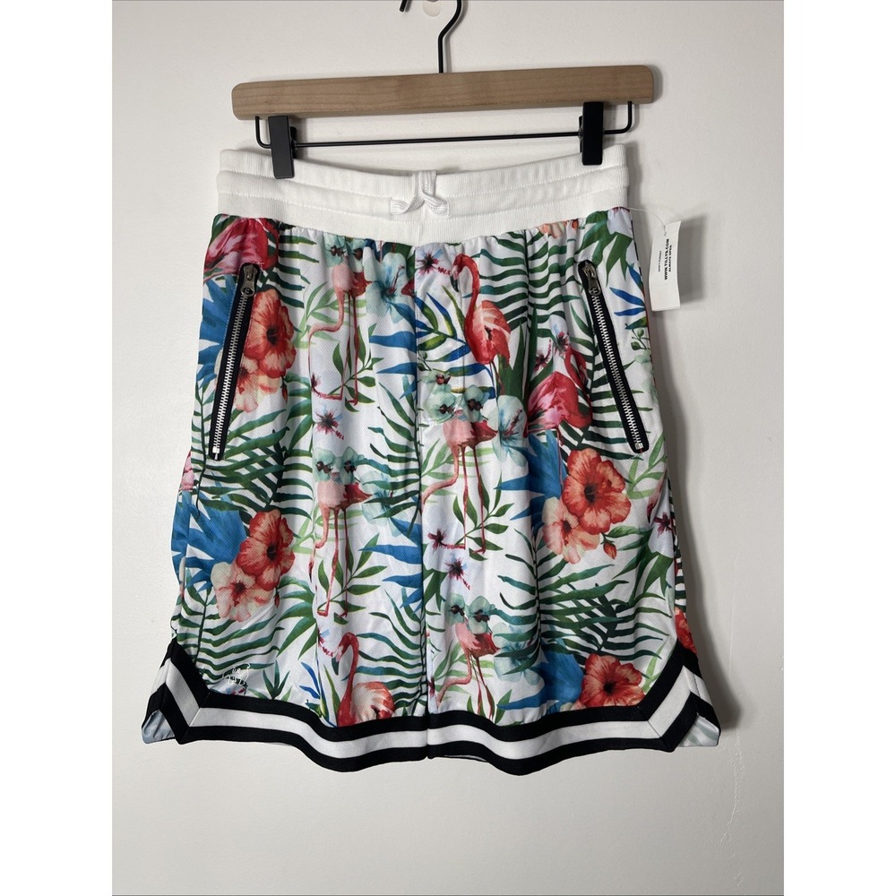 Uncle Ralph Floral Jersey Shorts Size Small  Y2K Flamingos NWT